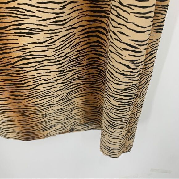 Fattaneh Bahari Sleeveless Tiger Print Sheath Dress Size 8 - Picture 5 of 10